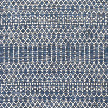 Ourika Moroccan Geometric Textured Weave Indoor/outdoor Square Rug